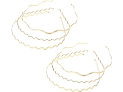 Conjunto de 6 tiaras finas de metal dourado para cabelo, confortáveis.