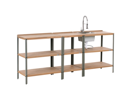 Cozinha de Jardim Beliani Ivrea em Madeira de Acácia com Certificação FSC® Marrom