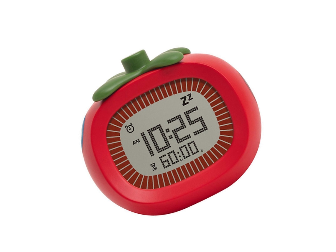 Battery Operated Tomato Digital Visual Timer Alarm Clock, Led Desk Countdowns Clock For Reading Practice Bedsides Time Checks Redred