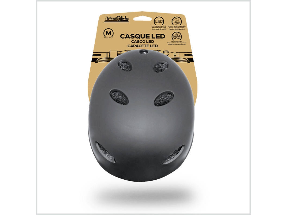 Capacete Universal URBANGLIDE com LED e Viseira