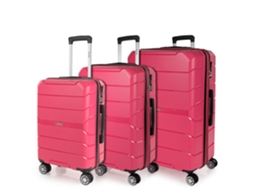 Conjunto de Malas Rígidas Pp JASLEN Venice Morango 49X77X32 Cm 105L