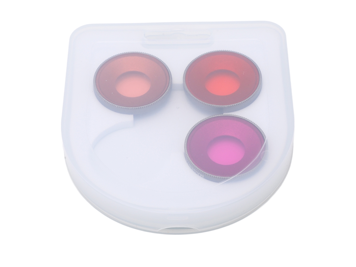 3 Pcs Camera Lens Diving Filters High Definition Optical Glass Pink Red Purple Camera Dive Filters Set For Action3 LAXISCREED