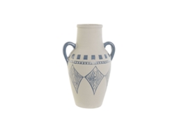Vaso HOME ESPRIT Azul Castanho Cerâmica Mediterrâneo 22 x 18 x 36,5 cm 22 x 18 x 35 cm