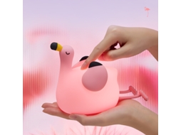 Luminária Noturna De Led Em Silicone Com Sensor De Toque Em Formato De Flamingo E Design De Silicone.