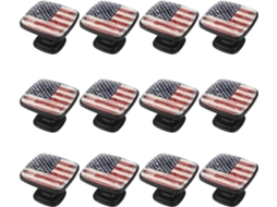 Puxadores E Maçanetas Quadradas Para Armários De Cozinha, Conjunto De 12 Peças, Com A Bandeira Americana Em Estilo Retrô