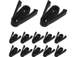 Protetores de porta anticolisão em silicone preto, conjunto de 16 unidades.