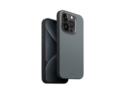Capa Uniq Lyden Ds Para Iphone 15 Pro 6.1 Com Carregamento Magclick Lavada Azul-preto