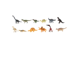 12pcs Mini Figuras De Dinossauros Pvc Vibrantes Brinquedos Simulados Para Crianças