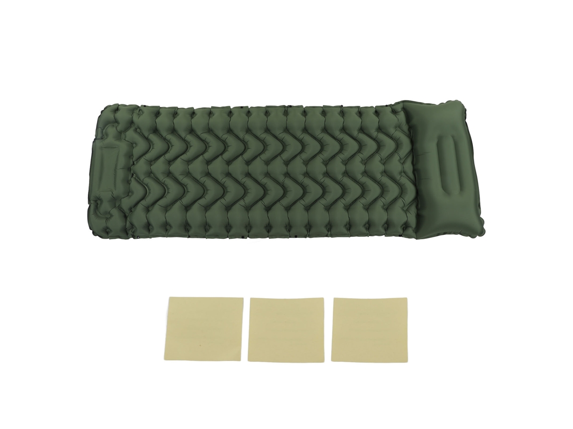 Colchón Inflable para Camping Verde Impermeable Anti fugas Ligero Colchoneta de Dormir para Exterior Tienda de Campaña