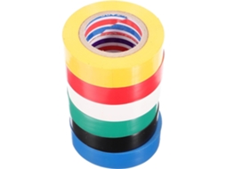 6 Rolos De Fita Isolante Pvc 18mm X 20m, Resistente À Abrasão, Para Trabalhos Elétricos E Reparos Confiáveis