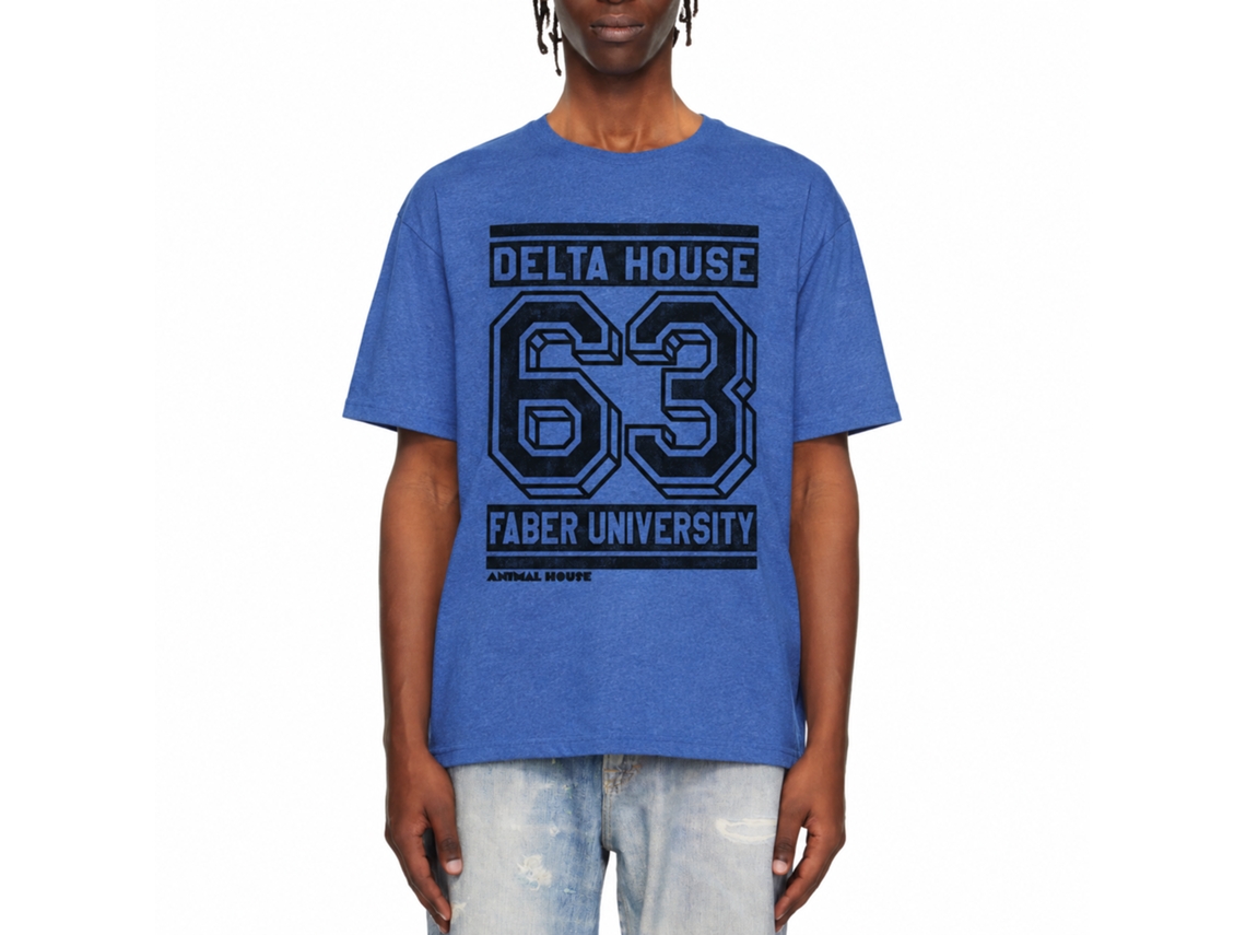 Rockinstone Animal House Movie Street Heather Royal Adult T-shirt Size:xxxl