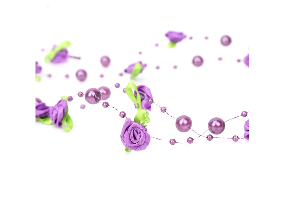 Flores Falsas Cadeia de Pérola de Noiva Artificial para Casamento S/MARCA