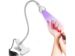 Lâmpada Uv para Secador de Unhassilver, Cura Cola Gel Unhas Americana 3w com Cabeça Ajustável, Lâ Mpada Ultraviol GOKOCO
