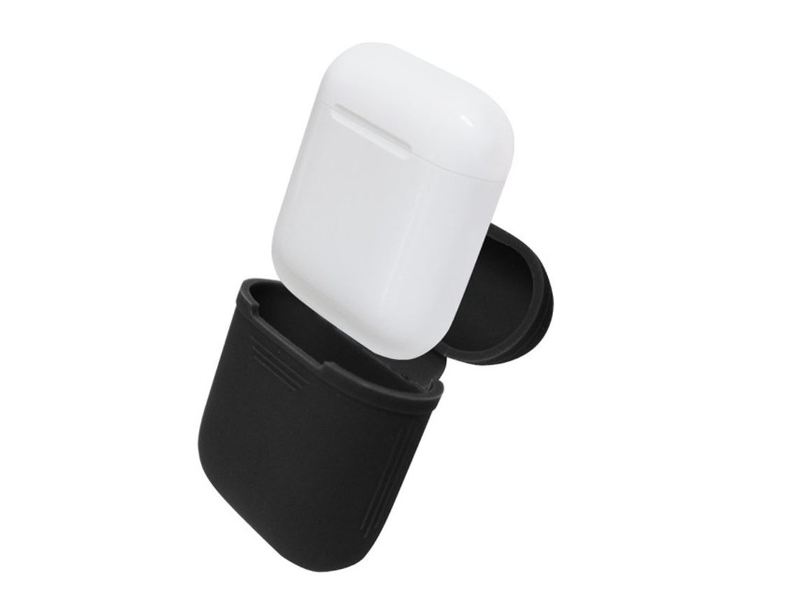 Maleta de Transporte para Airpods Feito Silicone Preto NORTHIX