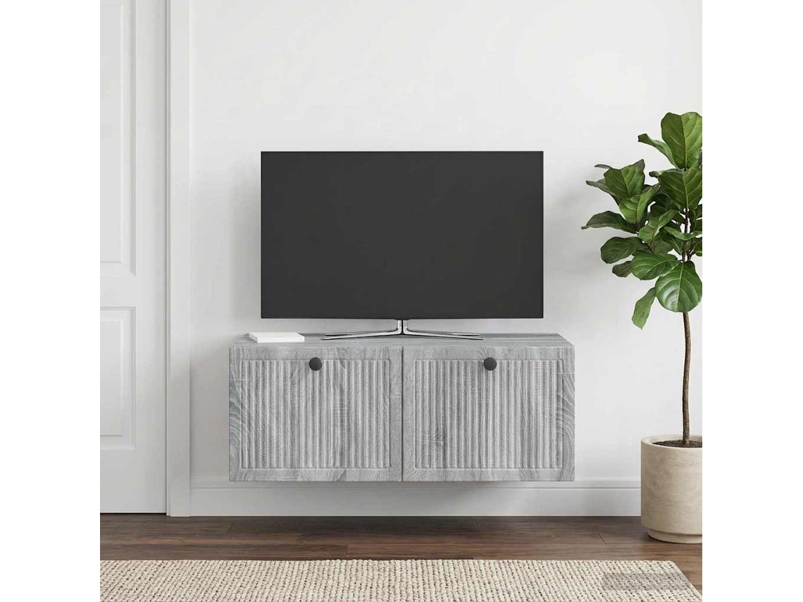 Vidaxl Gabinete De Tv De Parede Sonoma Cinzento 78,5 X 41 X 30 Cm