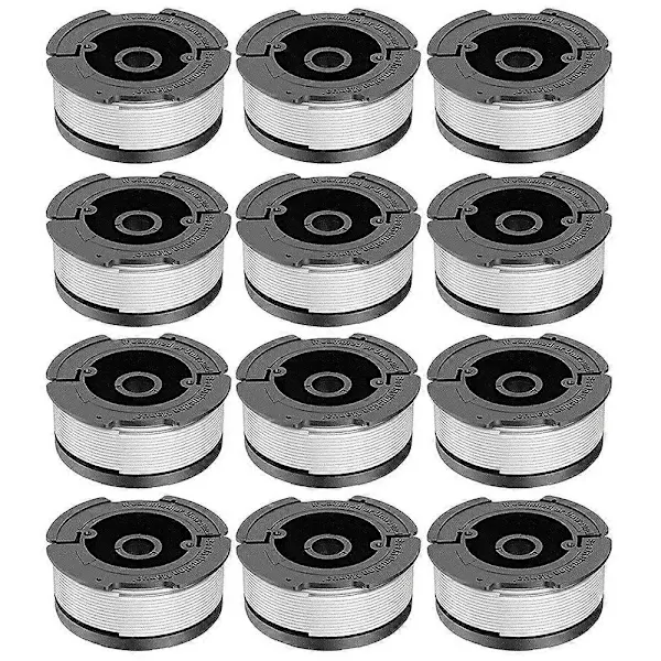 Compatível com Black+decker Gh610/gh912 Af 100 3zp, Kit com 12 Carretéis de Fio para Aparador de Grama AQUAFORGE