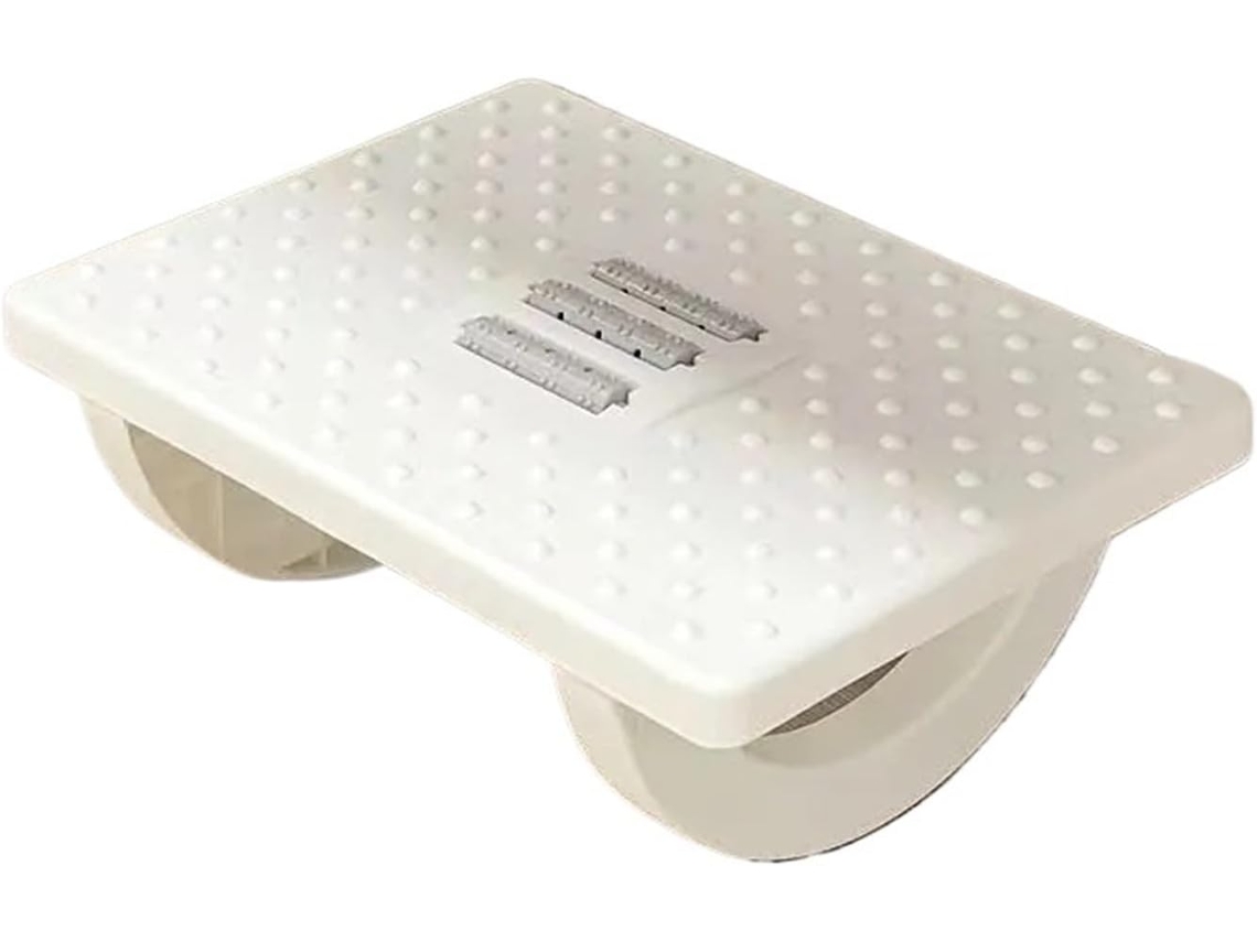 Apoio Pés Escritório Sob A Mesa Rolo Massageador Uso Doméstico Multicolorido (branco)