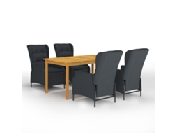 Dining Set, Dining Sets Vidaxl Cinzeto Madeira De Acácia (n/a)