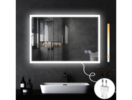 Espelho Led Nttlife Com Luz E Ecrã Táctil 100x60cm Nettlife