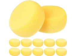Pacote Com 24 Esponjas Faciais Redondas Amarelas, Multifuncionais E Macias.