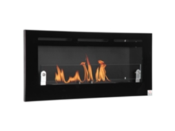 Queimador Bioetanol Parede - 2,8l, 3,5h Queima, 102x16x43cm, Metal, Cobertura 25-30m² Chimi