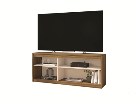 Móvel TV CSD Califórnia (Carvalho e Branco - 136x56x36 cm)