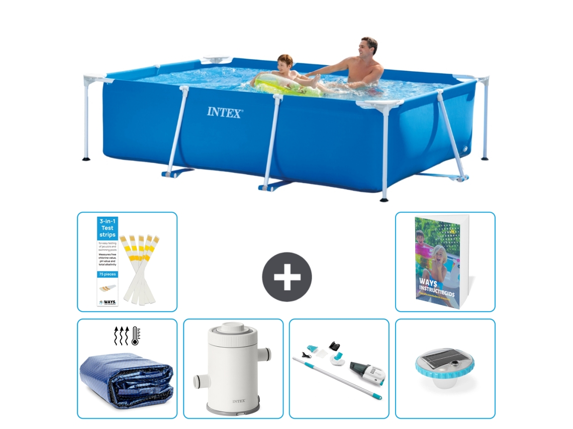 Piscina com Estrutura Retangular 260x160x65 Cm 5 peças S30 INTEX