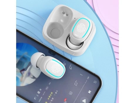 Auriculares Bluetooth True Wireless Earphones Touchs Macaron Color Mini Invisible White