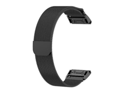 Pulseira Milanesa, Compatível Com Garmin Fenix 5x, Preta
