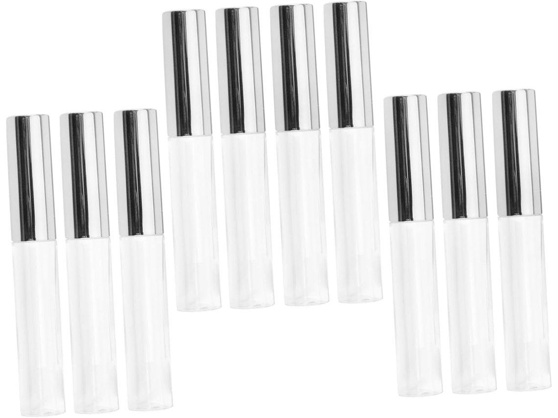 Pacote Com 10 Tubos Circulares Vazios Para Brilho Labial, 10ml