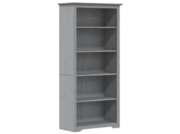 Bookcase, Bookcases Vidaxl Cinzeto Madeira De Pinho (n/a)