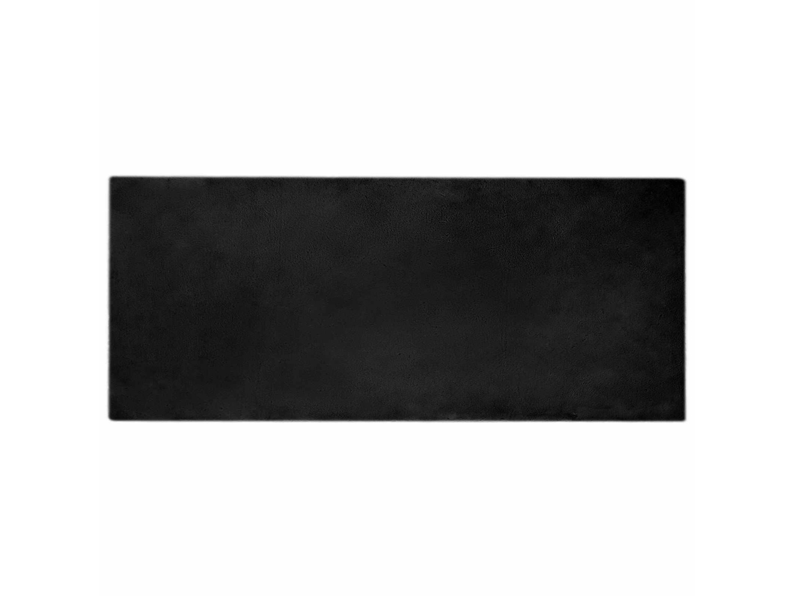 Conjunto 1 Tapete Macio Vidaxl Preto Poliéster (80 X 200 Cm)