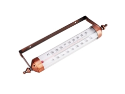 Termómetro De Parede Linjou 10" Decorativo Exterior E Interior Sem Pilhas (bronze)