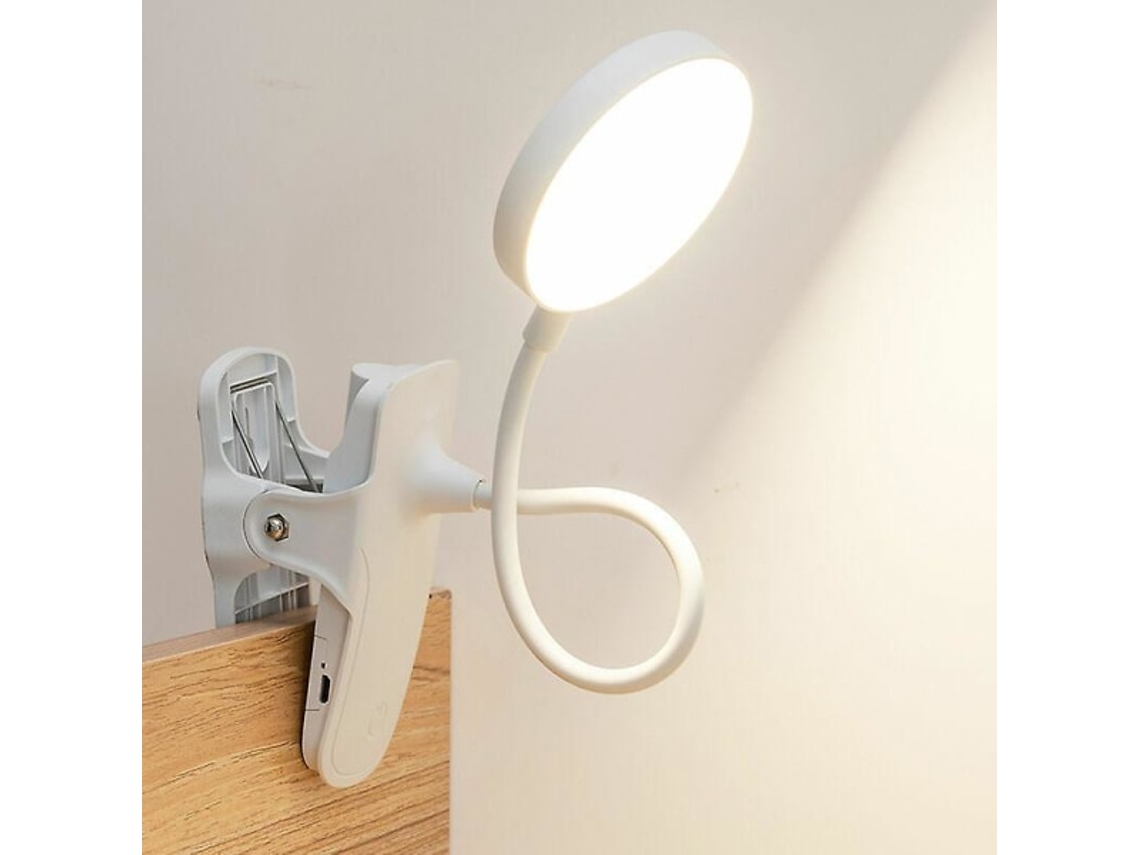 Candeeiro Led Com Clipe E Haste Flexível 360°, 3 Cores