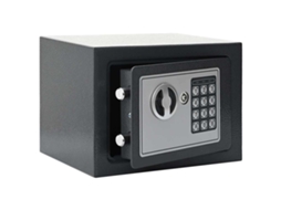 Vidaxl Cofre Digital Com Bloqueio Cinzento Escuro 23 X 17 X 17 Cm Aço