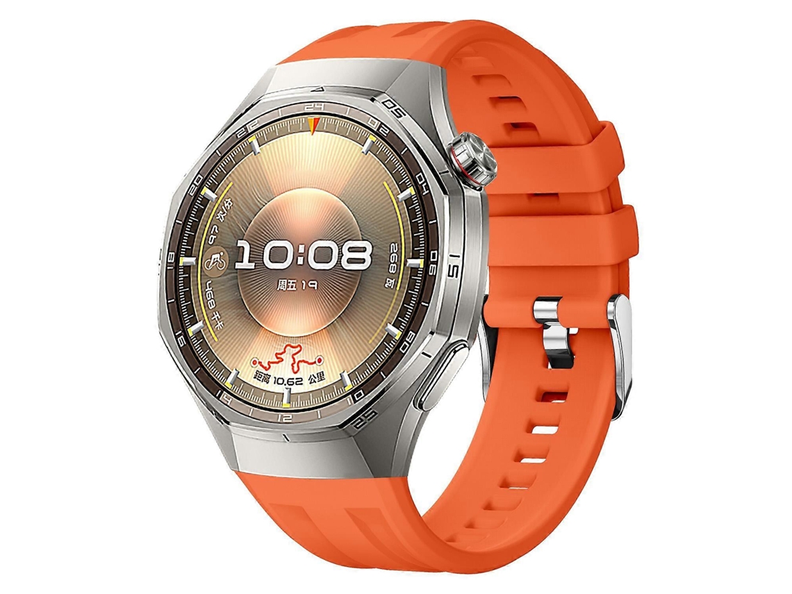 Pulseira De Silicone De Cor Sólida Com Fivela De Aço Prateado Para Huawei Watch Gt 6 Pro