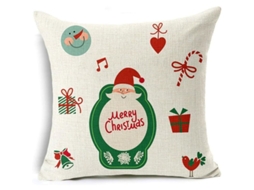 capas de Travesseiro Natal Papai Noel Algodão Linho S/MARCA