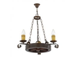 Fab 92.527/3 Rustico Rueda Lâmpada 3L 3Xe27 60W Regx51X51 FABRILAMP