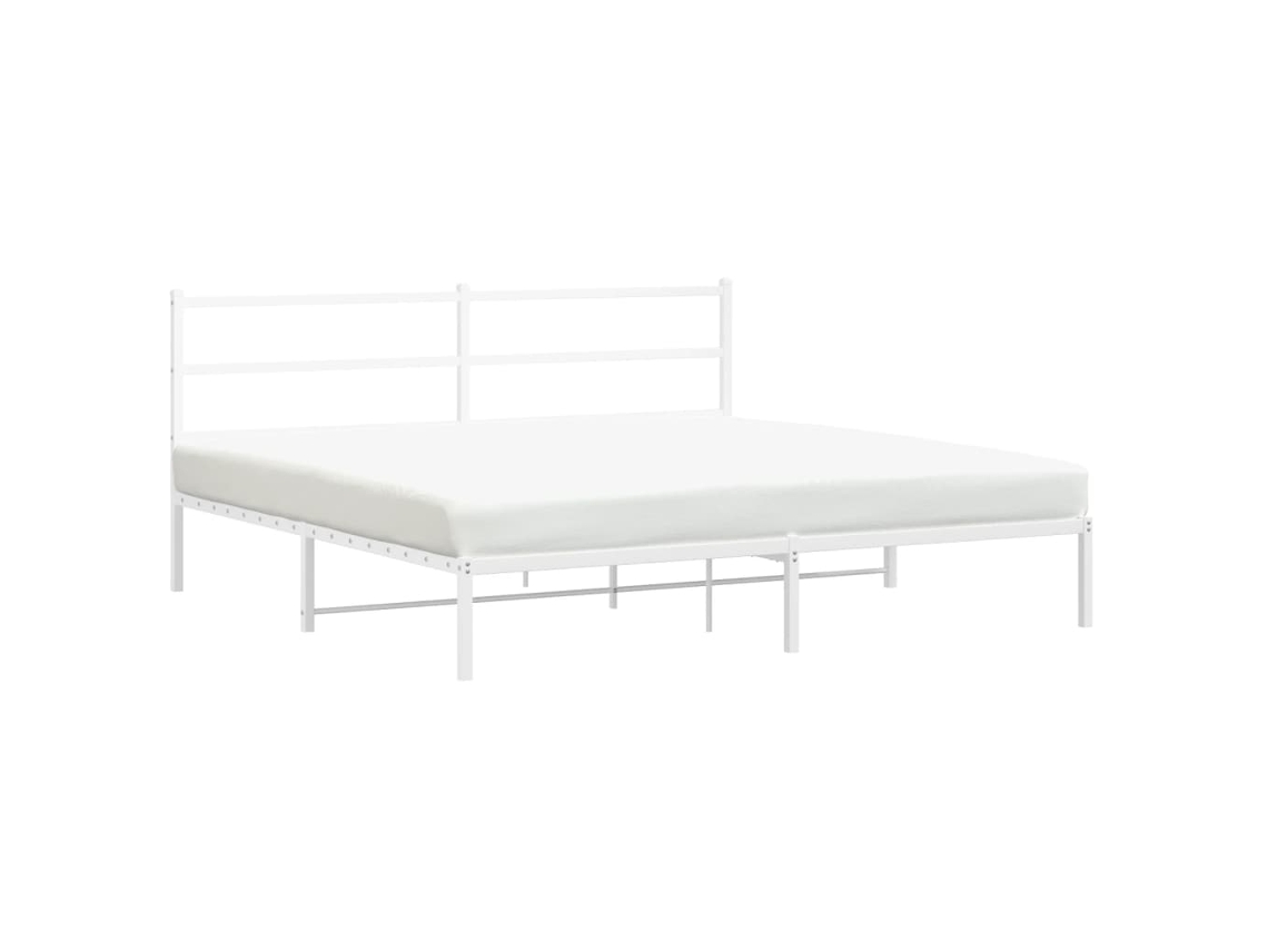 Bed Frame, Bed Frames Vidaxl Branco Aço (180 X 200 Cm)