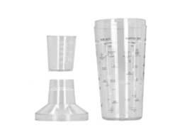 Nova Line coqueteleira Transparente Resistente a Quedas com Escala 530ml para Bar Restaurante Festa