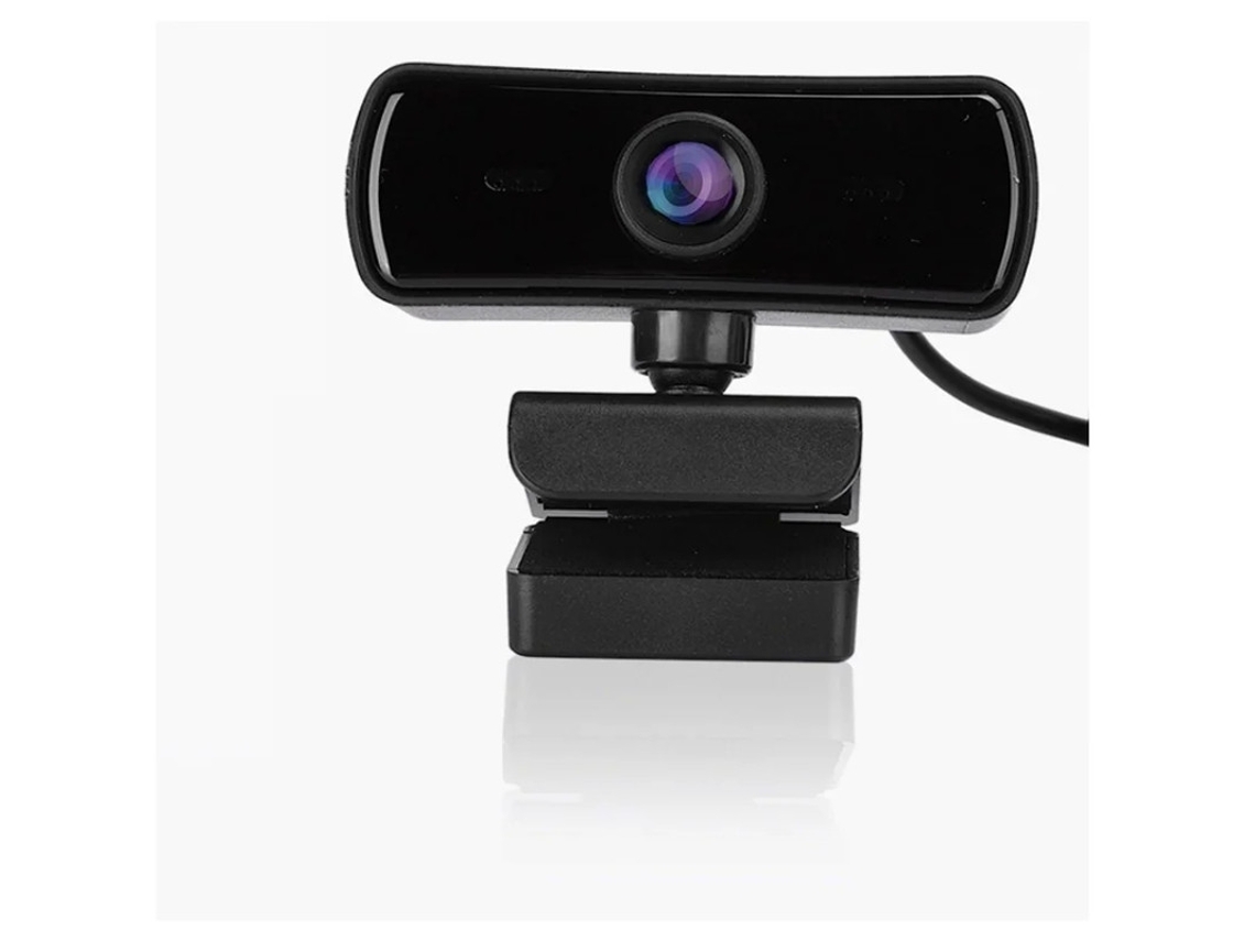 Webcam Usb Hd Comercial Com Rotação De 360°, Microfone E Foco Automático Para Ensino Online, Preta
