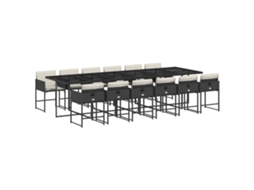 Garden Dining Set, Garden Dining Sets Vidaxl Preto Rattan / Vime (n/a)