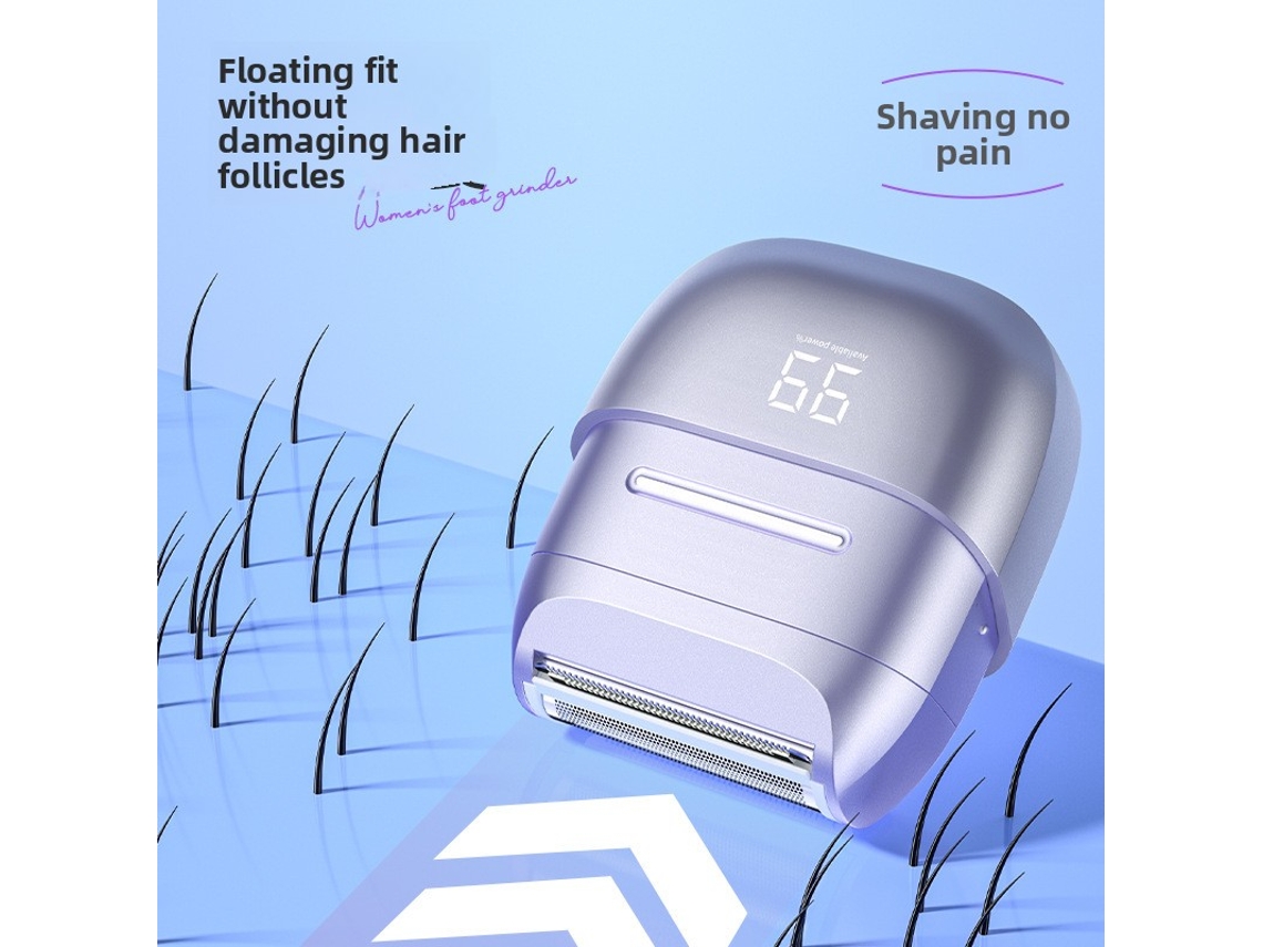Depilador Elétrico De Bolso Rosa Com Cabeça Flutuante, Adequado Para Todo O Corpo, Portátil E Recarregável.