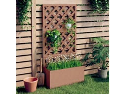 Vaso/Floreira com Treliça 65X33X135 Cm Wpc Castanho VIDAXL