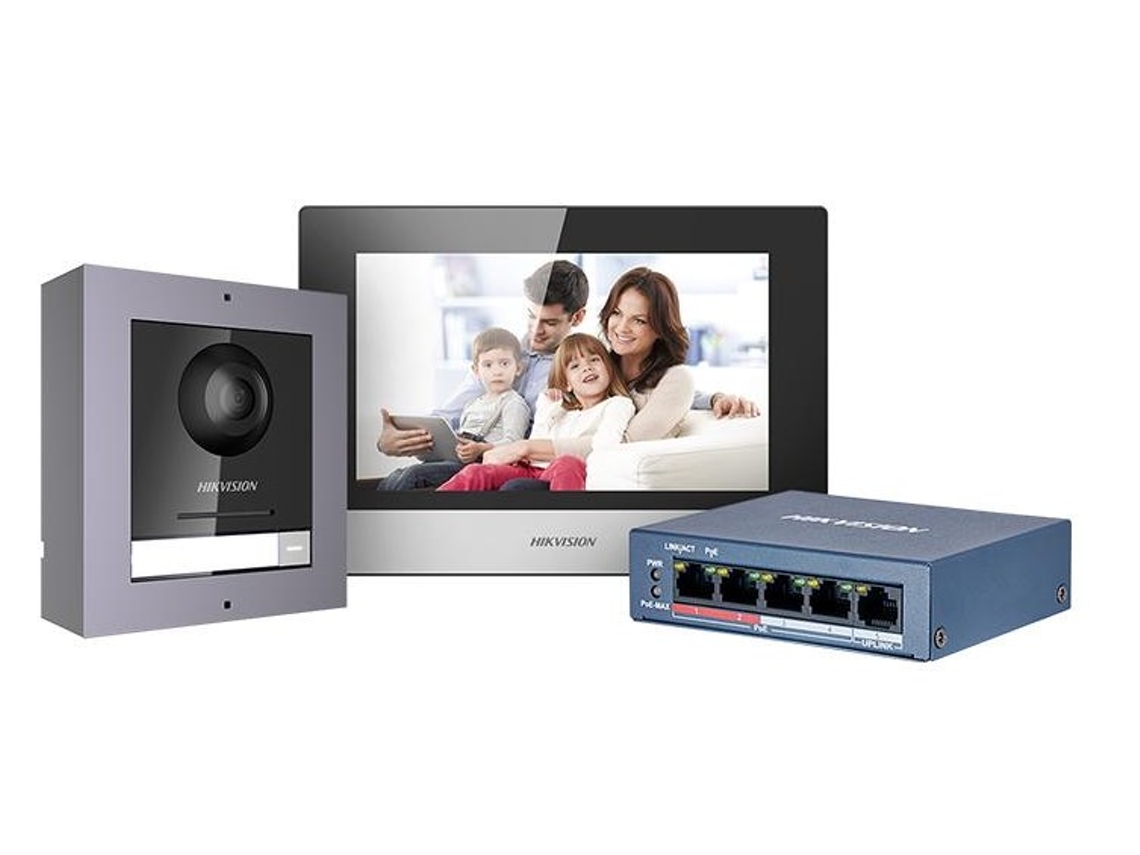 Kit de intercomunicação de vídeo IP Ds Kis602 ) Hikvision (b)