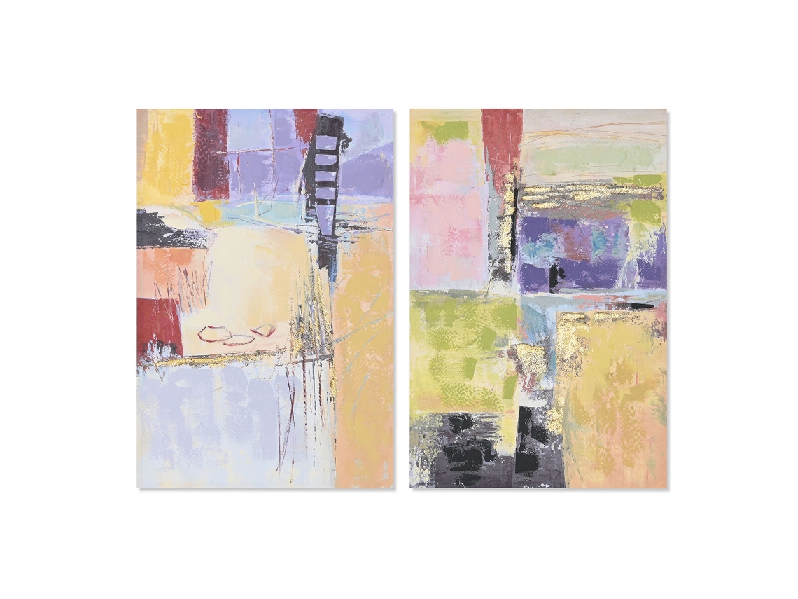Pintura Dkd Home Decor Abstrato Urbana 60 X 3 X 90 Cm 2 Unidades