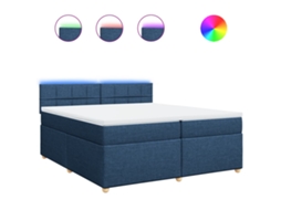 Box Spring Bed, Box Spring Beds Vidaxl Azul Tecido (200 X 200 Cm)