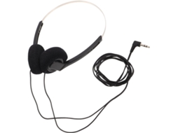 Casque Audio Filaire Rétro Noir Portable Com Son Stéréo Immersif, Coussin En Mousse Confortable, Para Ouvir