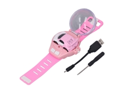 Carro Controle Remoto Mini Relógio Brinquedo Rosa 2.4ghz