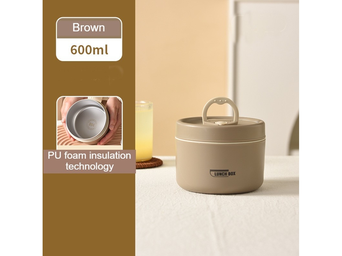 Lancheira Bento À Prova de Vazamentos para Adultos Marrom Grande EVELTEK Brown-large